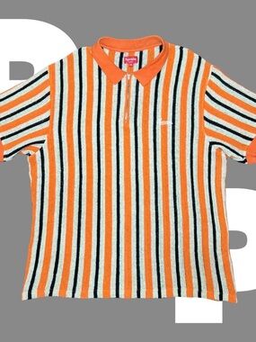 Supreme Open Knit Stripe Zip Polo (XX-Large)